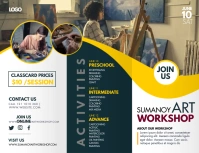 Arts & Crafts Workshop Trifold Brochure Pamflet (VSA Brief) template