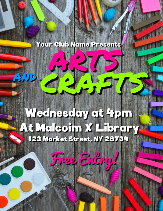 Arts And Crafts Flyer Template PosterMyWall