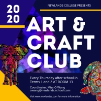 Arts and crafts high school club instagram po template