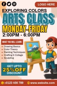 Arts Class Poster template