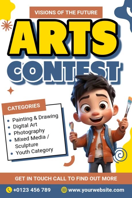 Arts Contest Poster template