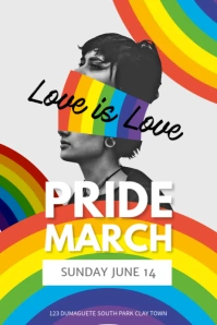 Artsy Pride Month Celebration Poster Plakat template