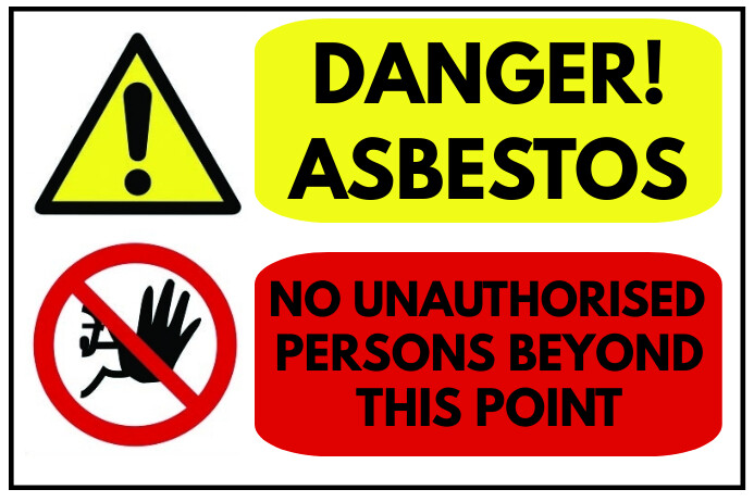 Asbestos Safety Sign Template Printable โปสเตอร์