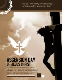 Marrón Ascension Day Celebration 传单(美国信函) Template