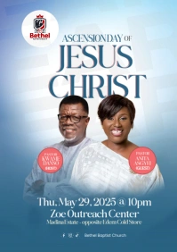 Ascension Day of Jesus Christ Church Event A4 template