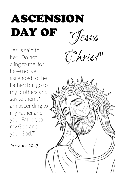 Ascension Day of Jesus Christ Posster Plakat template