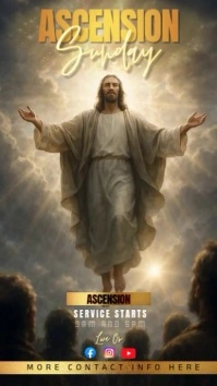 Ascension Sunday Video Template História do Instagram