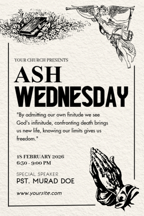 Ash Wednesday Ads Template | PosterMyWall