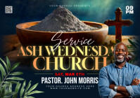 Ash wednesday church flyer A1 template