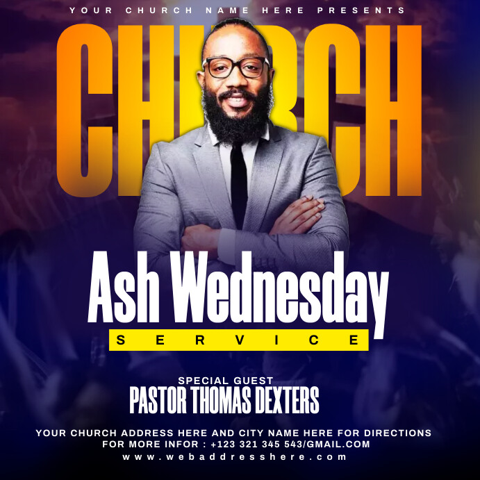 Copy of ash wednesday | PosterMyWall