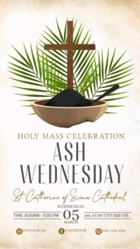 Ash Wednesday Facebook Story template