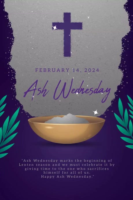 Ash Wednesday Template PosterMyWall
