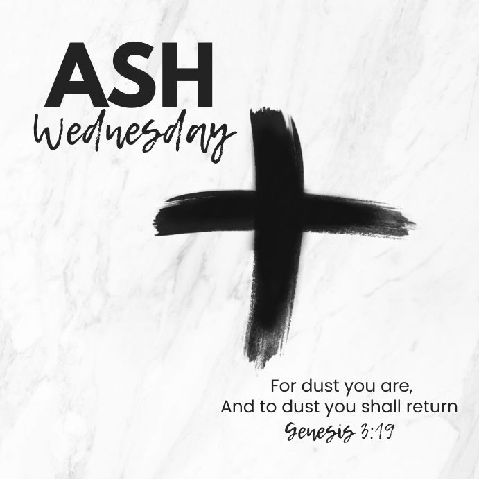 Ash Wednesday Design Template PosterMyWall