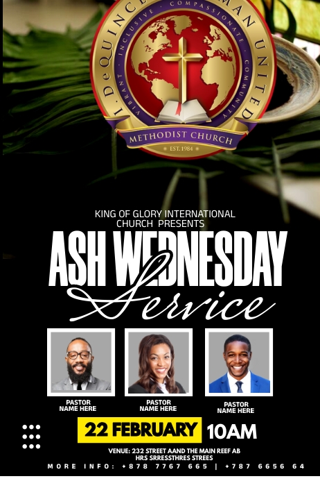 Ash Wednesday Template PosterMyWall