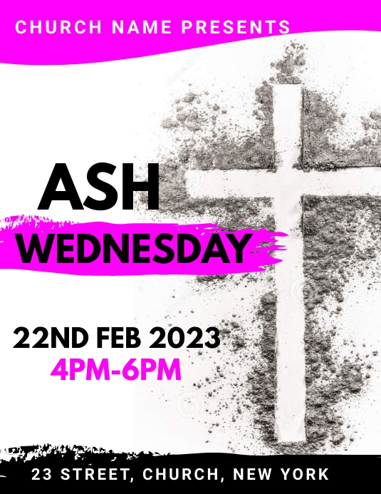 Ash wednesday Flyer (US Letter) template