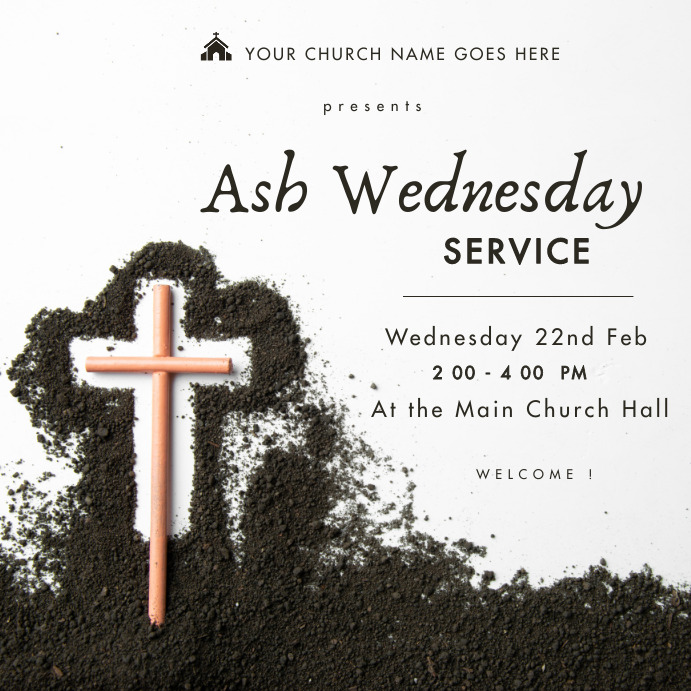 Ash Wednesday Template PosterMyWall