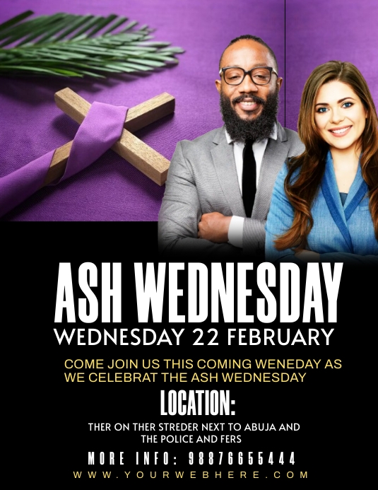 Ash Wednesday Template PosterMyWall