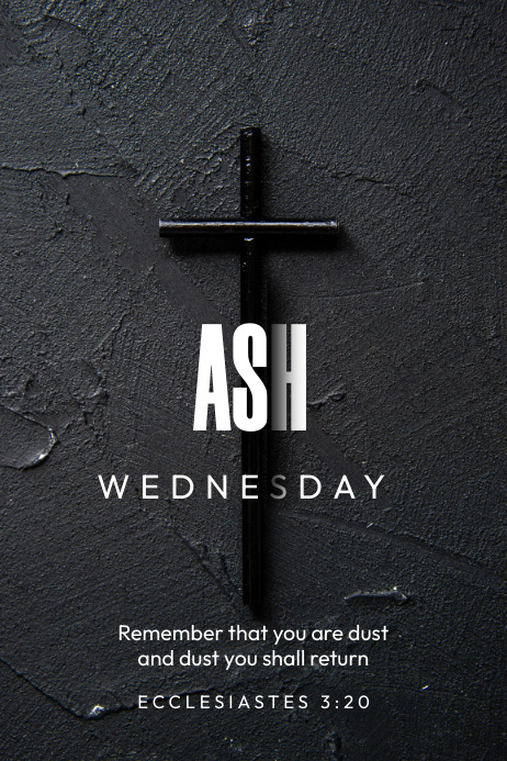 Ash Wednesday Poster Template PosterMyWall