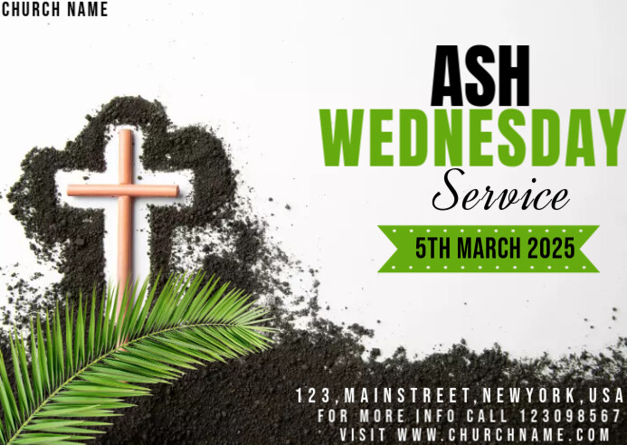 Ash Wednesday Poster Template PosterMyWall