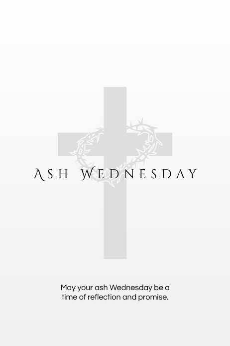 Ash Wednesday Poster Template PosterMyWall