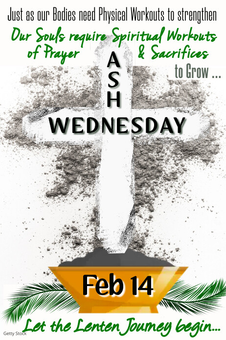 Ash Wednesday Poster Template PosterMyWall