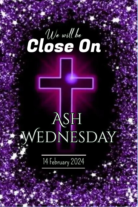 Ash Wednesday Poster Template PosterMyWall