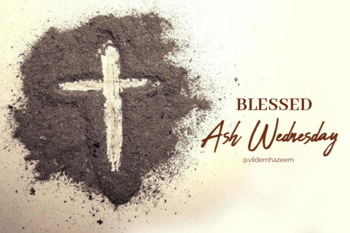 Ash Wednesday Reflection Poster template
