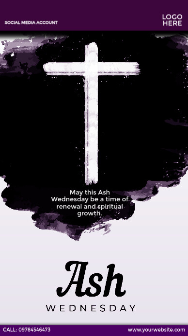 Ash Wednesday Template PosterMyWall