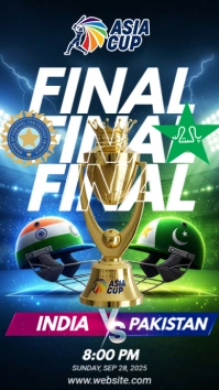 Asia Cup Final India Vs Pakistan Match Indaba yaku-Instagram template