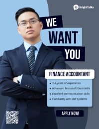 Asian Man Hiring Flyer template