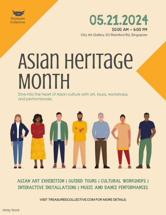 Asian Pacific Heritage Month Flyer - Template Рекламная листовка (US Letter)