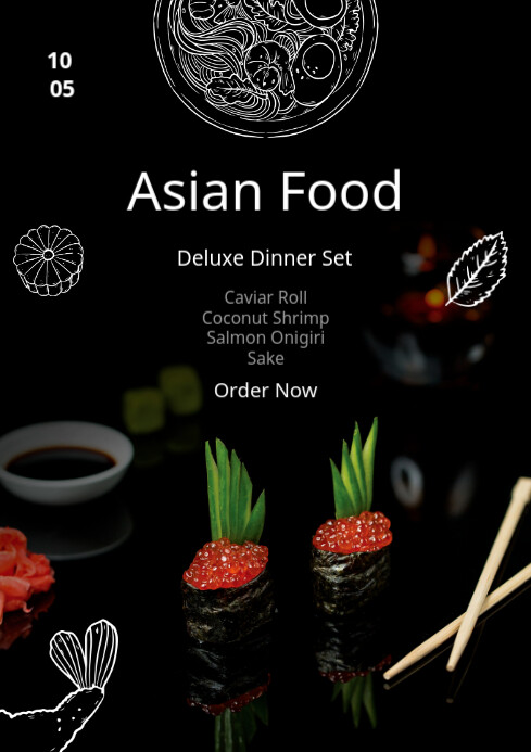 Asian restaurant template A4