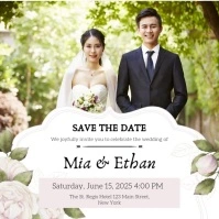 Asian Wedding Invitation Square Slideshow Instagram Post template