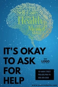 Ask for help Plakat template