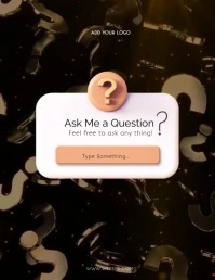 ask me question FLYER Volante (Carta US) template