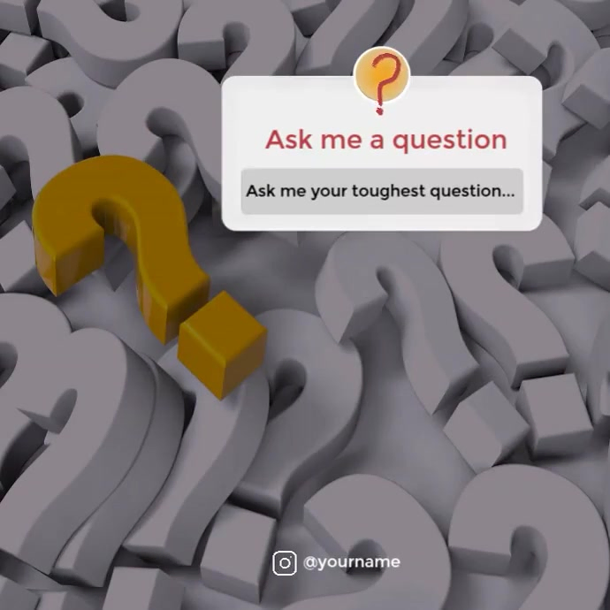 Ask me question interact Publicación de Instagram template