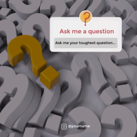 Ask me question interact Instagram Post template