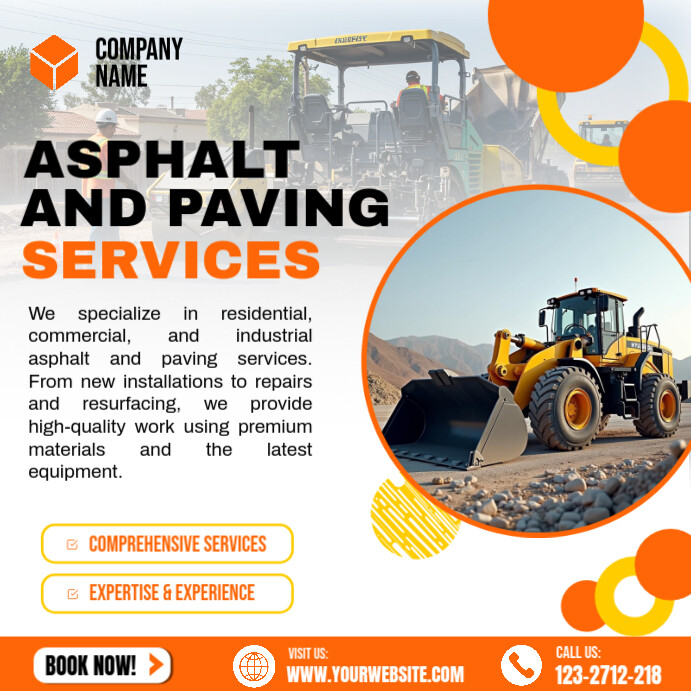 ASPHALT AND PAVING SERVICES Instagram Post template