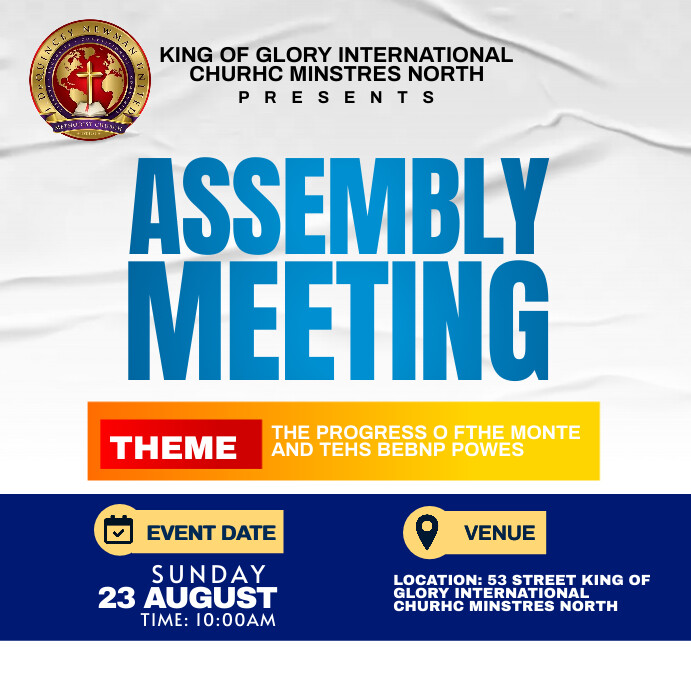 Assembly meeting | PosterMyWall