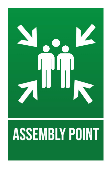 Copy of Assembly Point Sign Board Template | PosterMyWall