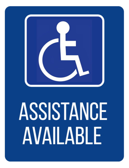 Assistance available sign template | PosterMyWall