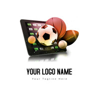 Assorted Sports Balls Illustration Logo template
