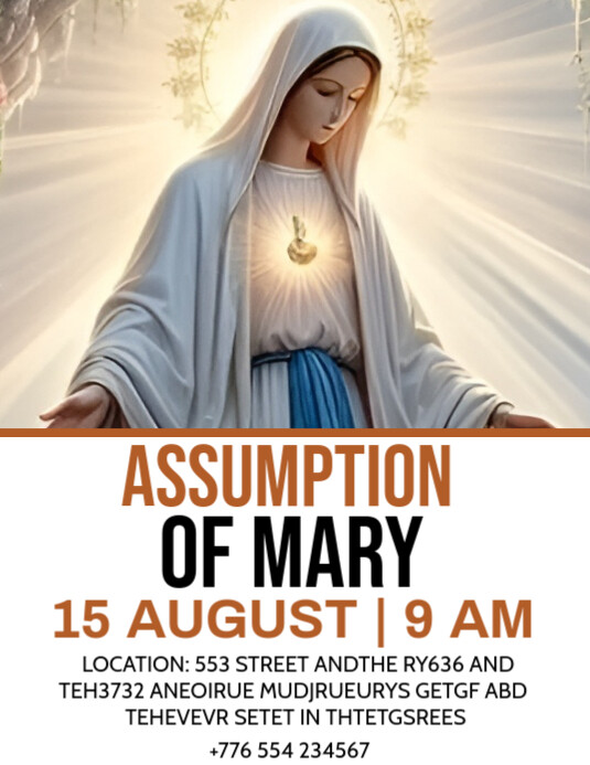 Assumption Of Mary 传单(美国信函) template