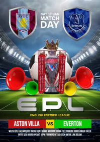 Aston villa vs everton A6 template