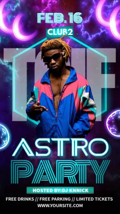 Astro Party TGIF Historia de Instagram template