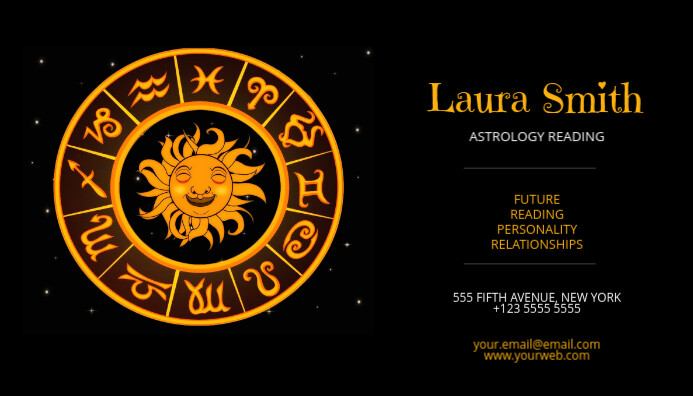 Astrology Business Card Template | PosterMyWall