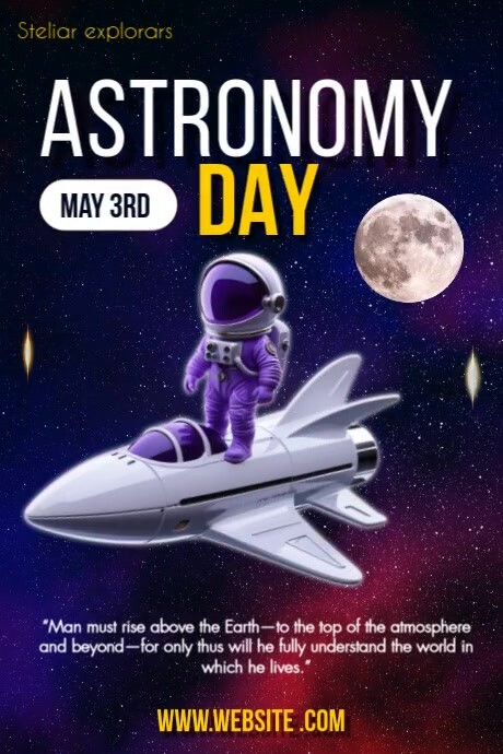 Astronomy Day Poster template