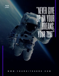 astronaut space flyer Volante (Carta US) template