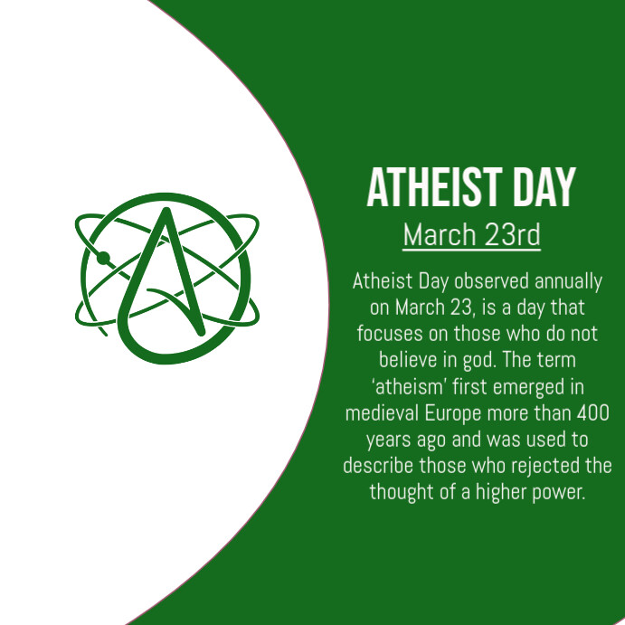 atheist day Template | PosterMyWall