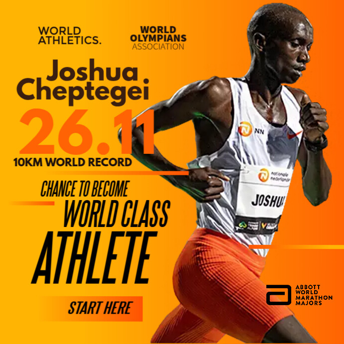 Copy of Athletics Running Post Template | PosterMyWall